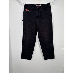 Vtg Y2K Empyre Double Knee‎ Loose Fit Baggy Black Jeans Pants Fits 30  Skater